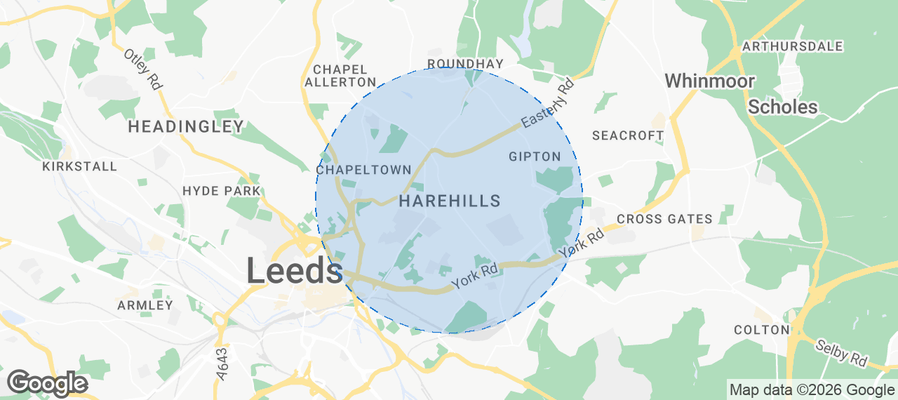 Harehills Airbnb map